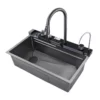 Deao Tiktok Popular Large Single Slot Multifunction Sink Anti-Scratch LED Digital Display Waterfall Kitchen Sink With Cup Washer – Image 2